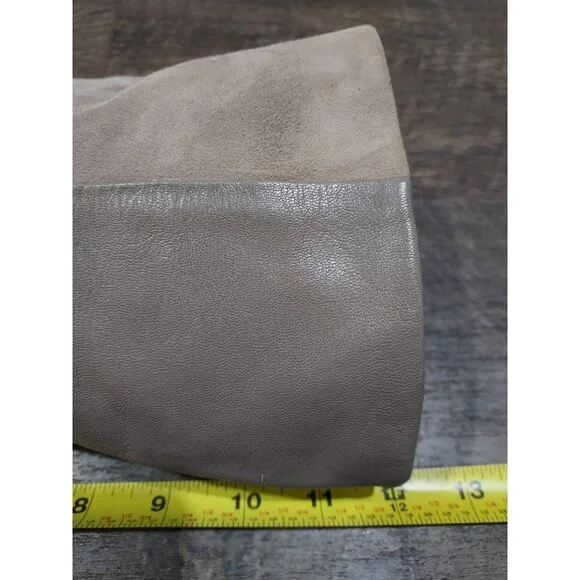 Enzo Angiolini Eabaki Wedge Boots Gray Suede Leather Women 7.5 - Picture 10 of 13